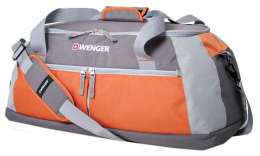 Сумка WENGER " DUFFLE", цвет серый/оранж. полиэстер, 60х35х25 см (52л.) (945819)