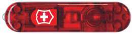 Передняя накладка для ножей VICTORINOX SwissLite 58 мм, пластиковая, полупрозрачная красная (1208713)