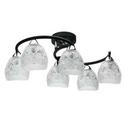 Потолочная люстра IDLamp 381 381/6PF-Blackchrome