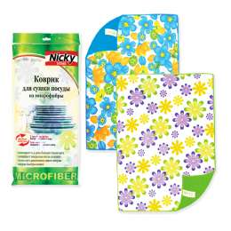 Коврик для сушки посуды NICKY HOME,микрофибра, 38*51см
