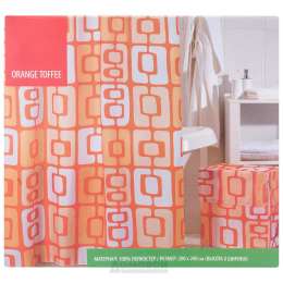 Занавеска для ванной комнаты orange toffee, 200х240 см, полиэстер