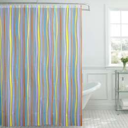 Занавеска для ванной комнаты Stripes 180х180см, PEVA