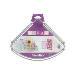 Полка 1-ярусная угловая METALTEX VIVA,  20х20х6 см