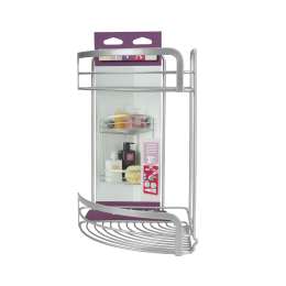 Полка 2-ярусная угловая METALTEX VIVA, 20Х20Х30 см