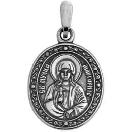 Маргарита, икона нательная именная, мельхиор, 17х20х1,6мм (1190675)
