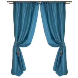 Портьера Taffeta, размер:143х260см, голубой, на шторной ленте