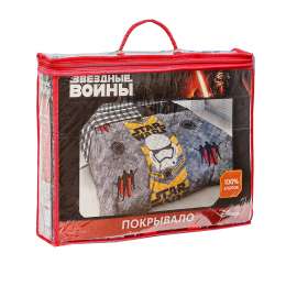 Покрывало Звездные войны 1,5-сп, размер: 145х205см, стеганное, верх 100% хлопок, наполнитель силиконизированное волокно