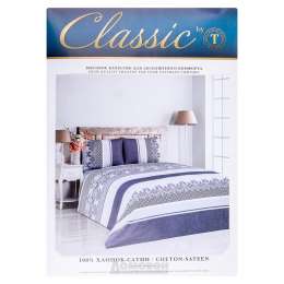 Комплект постельного белья Classic by T КЛИО 2-сп, размер: под. 175х200см, прост. 230х250см, нав. 50х70см 2шт, сатин, 100% хлопок