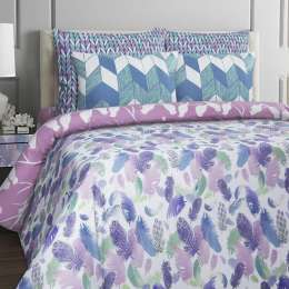Комплект постельного белья Classic Feather 2-сп, р-р: под. 175х210 см, прост. 215х240 см, нав. 70х70см, бязь, 100% хл, 135гр/м2, книжка