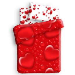 КПБ 1,5 бязь "FOR YOU" 3D (70*70) рис. 8673+8674 вид 1 Сердца (1010738)