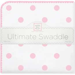 Пеленка фланель для новорожденного SwaddleDesigns Ultimate Big Dots Pink