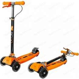 Самокат Y-Scoo MAXI CITY RT Simple Gagarin трансформер с ручным тормозом orange
