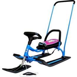 Снегокат Барс 140 GO GO Happy dog с П-образным толкателем