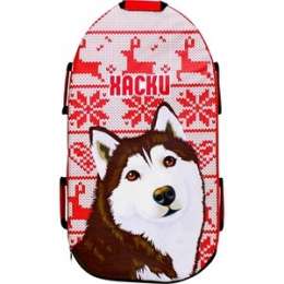 Санки-ледянки Барс SNOWKID Хаски цвет красный, 80 см.