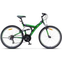 Велосипед Stels Focus V 26'' 18 sp V030 (2018) 18'' Черный/зеленый
