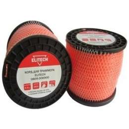 Леска триммерная Elitech 2,4 мм 262м, витой квадрат (0809.006900)