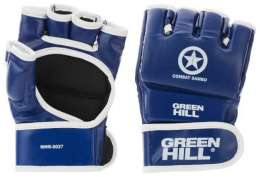 Перчатки ММА Green Hill COMBAT SAMBO PU, MMR-0027-CS, Синий, L