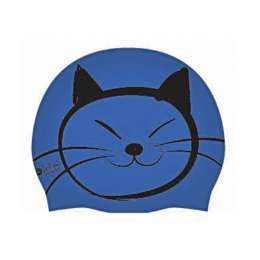 Шапочка Для Плавания Silicone Indigo Scct500/503 Рис Котик, Детск Синий