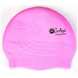 Шапочка для плавания Silicone Indigo SC300/305 Волна дет Розовая