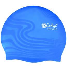 Шапочка для плавания Silicone Indigo SC300/308 Волна дет Голубая