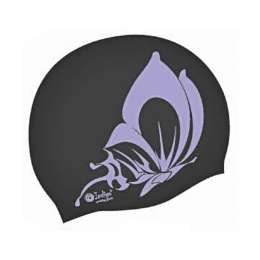 Шапочка для плавания Silicone Indigo SCBT100/102 рис Бабочка Чёрный