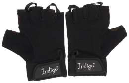 Перчатки для фитнеса INDIGO аналог н/к, спандекс, неопрен, SB-16-1575, Черный, XL