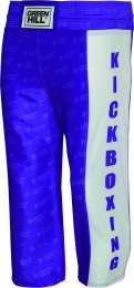 Брюки для кикбоксинга Green Hill KICK KIDS полиэстер, атлас, KBT-3628, Синий, 6 лет