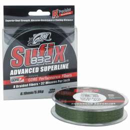 Леска плетеная Sufix 832 Braid зеленая 120м 0.38мм 36кг (DS1CF089A3DS71)