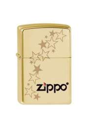 Зажигалка Zippo Classiс с покрытием High Polish Brass (254B Zippo stars)