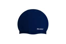 Шапочка для плавания силиконовая, темно-синяя (swimming cap)