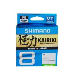 Леска плетёная Shimano Kairiki 8 PE 150м зеленая 0.230mm/22.5kg (59WPLA58R07)