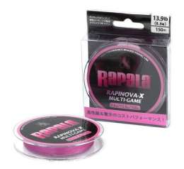 Леска плетеная RAPINOVA-X MULTI GAME 150M #0.6/13.9LB/PINK 0.12 мм (RLX150M06PK)