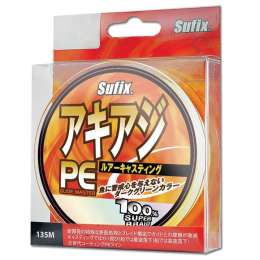 Леска плетеная SUFIX PE Glide Master желтая 135м 0.18мм 13.5кг/PE1
