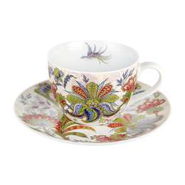 чашка с блюдцем Bright Ornamental 250мл фарфор