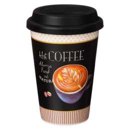 термокружка LEFARD Coffemania 390мл фарфор, силикон