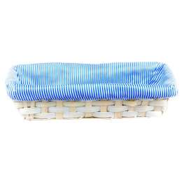 корзинка WALMER Lacy 24x10x6см прямоугольная бамбук, пластик синий