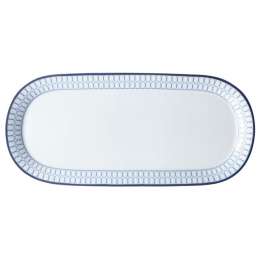 блюдо QUINSBERRY Imperial Blue 33х15см овальное фарфор
