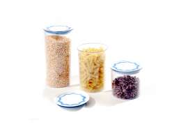 банка для продуктов 0,6 л, круглая, пластиковая