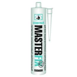герметик силиконовый MASTERFIX нейтральный 280мл бесцветный, арт.9012
