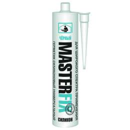 герметик силиконовый MASTERFIX универсальный 280мл черный, арт.9008