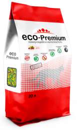 Наполнитель ECO Premium Тутти-фрутти комкующийся древесный ягоды 7,6кг 20 л