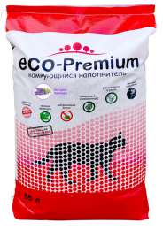 Наполнитель ECO Premium Лаванда комкующийся древесный лаванда 20,2кг 55 л