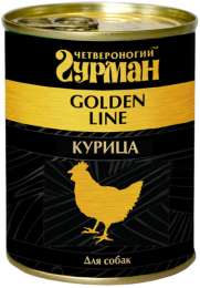 Влажный корм для собак Четвероногий Гурман Golden line Курица натуральная 0,34 кг