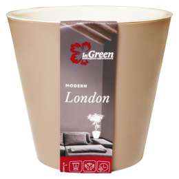 горшок для цветов London 1,6л d16см h15см молочный шоколад пластик
