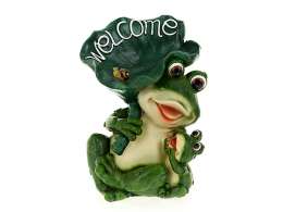 Фигура декоративная для сада "Лягушки/Welcome" 16*16*22,5см. (без подарочной упаковки) (1032169)