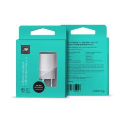 Сетевое зарядное устройство 2USB  2,1A + Дата-кабель Lightning 8pin, 2А, 1м, белый