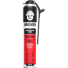 Пена монтажная GROVER B1 огнеупорная профессиональная всесезонная 750мл