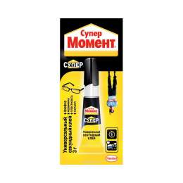 Клей универсальный секундный Супер МОМЕНТ,3г,м-та,Henkel