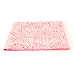 Скатерть Lace, размер: 110х132см, цветы, розовый, ПВХ