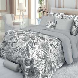 Комплект постельного белья Verossa Дуэт Paisley, размер: прост. 220х240см, 2 под. 148х215см, 4нав.,сатин, 100% хл, книжка